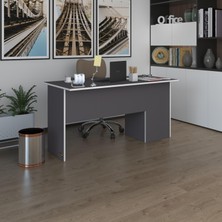 Kenzlife ofis masası miyamoto gri sol 75*110*60 kilitli kapaklı dolap bilgisayar çalışma masası