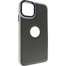 iPhone 14 ile Uyumlu Nikelaj Deri Kapak Telefon Kılıfı