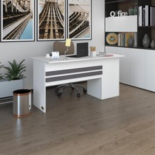 Kenzlife ofis masası kamikaze byz sol 75*120*60 kilitli kapaklı dolap şeritli bilgisayar çalışma masası