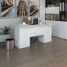 Kenzlife ofis masası kuma kengo byz 75*150*80 kilitli kapaklı dolap çiftli eşkenar bilgisayar çalışma masası