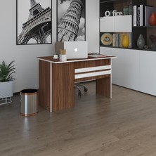 Kenzlife ofis masası kamikaze cvz sağ 75*130*60 kilitli kapaklı dolap şeritli bilgisayar çalışma masası