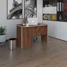 Kenzlife ofis masası yoko ono cvz sağ 75*130*60 raflı dolap eşkenar bilgisayar çalışma masası