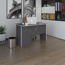 Kenzlife ofis masası yoko ono gri sağ 75*170*60 kilitli kapaklı dolap eşkenar bilgisayar çalışma masası