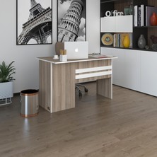 Kenzlife ofis masası kamikaze crd sağ 75*120*80 raflı dolap şeritli bilgisayar çalışma masası