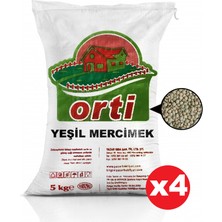 Yazar Orti Yeşil Mercimek 5 Kg. x 4 Adet