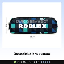 Swico Remado Karikatür Roblox Kalem Kutulu Ilkokul Çantası - Siyah/mavi (Yurt Dışından)