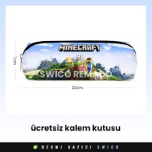 Swico Remado Karikatür Minecraft Kalem Kutulu Ilkokul Çantası - Açık Mavi (Yurt Dışından)