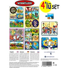 Schmülzer 4'lü Set  Baby Magnet Eğitici Puzzle - Yapboz Montessori Hediye Oyuncak - 22 Görsel 68 Parça