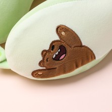 Miniso We Bare Bears Lisanslı Ergonomik Şekilli Boyun Yastığı - Boz Ayı
