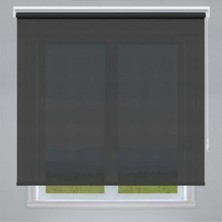YS Perde Tasarım Modern Sun Screen Lüks Stor Perde Alüminyum Kasalı - Siyah