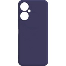noktaks - Tecno Camon 19 Pro - Kılıf Mat Soft Esnek Biye Silikon - Lacivert - T26488