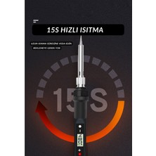 Sonex Lcd Ekranlı 80W Isı Ayarlanabilir Kalem Havya Lehim Makinası Pompa Gümüş Uç Sehpa Cımbız Tel