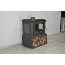 Flame Stove FS-032ST Altara Lüx 3 Camlı Odunluklu Döküm Soba