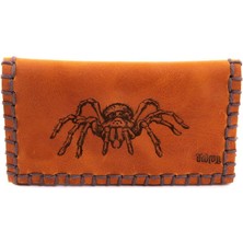 Angelo Falco Taba Deri Tütün Kesesi Örümcek