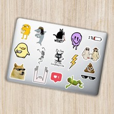 Quart Aksesuar Dekoratif Laptop Notebook Tablet Telefon Sticker Set 17 Quart Aksesuar