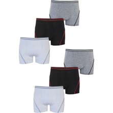 Hepsine Rakip 6lı Erkek Çocuk Likralı Pamuklu Boxer Kaliteli Iç Çamaşır
