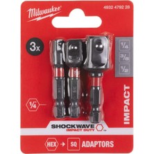 Milwaukee Hex Lokma Adaptör Seti 3 Parça 4932479228