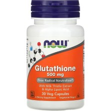 Now Foods Glutathione, 500 mg, 30 Kapsül (Glutatyon ve Alpha Lipoic Acid)