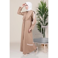 Beyza Zincir Detaylı Camel Ferace 3717