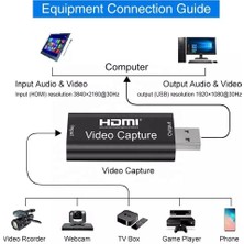 Apera BN39 HDMI 1080P 4K 30Hz Video Capture Görüntü Yakalama Kartı