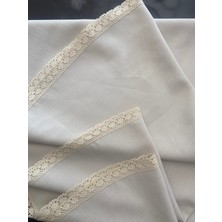 Zeren Home Keten Dokulu Yuvarlak Masa Örtüsü 160 cm