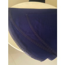 Zeren Home Keten Dokulu Yuvarlak Masa Örtüsü 160CM