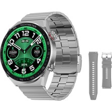 Byrist Gt5 Max 46MM Silikon+Metal Çift Kordonlu Bt Çağrı Özellikli Watch Classic Series 2023 Akıllı Saat