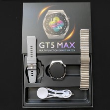 Byrist Gt5 Max 46MM Silikon+Metal Çift Kordonlu Bt Çağrı Özellikli Watch Classic Series 2023 Akıllı Saat