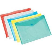 Rubenis Çıtçıtlı Dosya Şeffaf Yeşil   12'li Paket / Rubenis