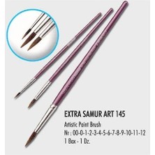 Samur Fırça Sulu Boya Extra Kalem Midilli Kıl 0   12'li Paket / Samur