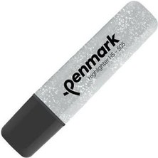 Penmark Fosforlu Kalem Metalik Simli Gümüş   10'lu Paket / Penmark