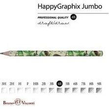 Bruno Visconti Happy Graphix Jumbo Kurşun Kalem 4b ,3,5 mm Baobab   30'lu Paket / Bruno Visconti