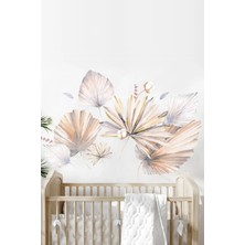 Kt Grup Boho Kahverengi Yapraklar Büyük Boy Avangard Duvar Sticker Seti