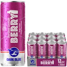 Dark Blue Berry Enerji Içeceği, 250 ml (12'li Paket, 12 Adet x 250 Ml)