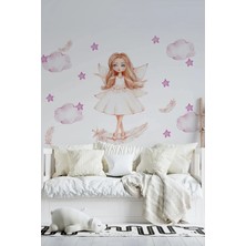 Kt Grup Minik Peri Kızı Boho Kuş Tüyleri ve 50 Adet Yıldız Mega Sticker Seti