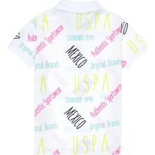 U.S. Polo Assn. Baskılı Beyaz Erkek Çocuk T-Shirt UGER