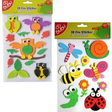 Nusrat Bilşim Bu-Bu 3D Eva Sticker Büyük Hayvanlar 24 Lü BUBU-STS044