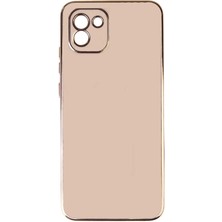 Prolysus Samsung Galaxy A03 Kılıf Parlak Kenarlı Kamera Korumalı Yumuşak Silikon Kılıf
