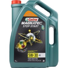 Castrol Magnetec Stop-Start A5 Tam Sentetik 5W-30 7 Lt Motor Yağı ( Üretim Yılı: 2021 )