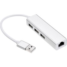 Blue Wings Tpye-C To USB 3.0 * 3 Ports + RJ45 Gıgabıt Ethernet Hub Dönüştürücü