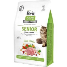 Brit Care Tahılsız Senior Weight Control Tavuklu Yaşlı Kedi Maması 2 kg