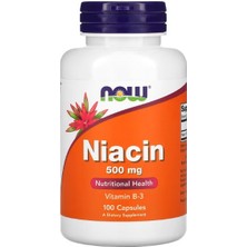 Now Foods Now Foods, Niacin, 500 Mg, 100 Kapsül