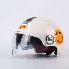 Marco Motorlu Araç Kaskı Erkek Dört Mevsim Evrensel Akülü Araba Yarım Kask Kadın Yaz Motosiklet Sürme (Yurt Dışından)