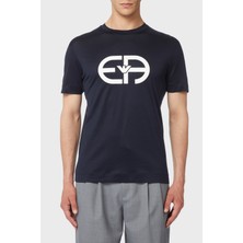 Emporio Armani Baskılı Slim Fit Bisiklet Yaka T Shirt Erkek T Shirt 8N1TF6 1juvz 0920