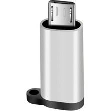 Somodz 2 Adet Mikro USB Dönüştürücü Tipi C Adaptörü Konnektörü Anahtarlık Şarj Cihazı (Yurt Dışından)