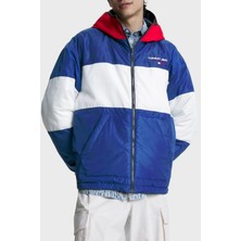 Tommy Jeans Çift Taraflı Relaxed Fit Kapüşonlu Şişme Mont Erkek Mont DM0DM16625 C9B