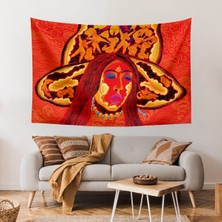Vagonik Tibet Etnik Desen Budist Thangka ve Mandala Bohem Duvar Örtüsü Halısı