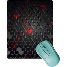 Sonic Touch Siyah Petek Desenli Kaydırmaz Gaming Oyuncu Masaüstü Dikişsiz Mouse Pad/ped (Mouse Altlığı) 17X21CM