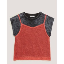 Kübra tekstil 9101 Kız Çocuk Ikili Crop Top