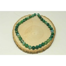 Yaşam Tohumu Akik Taşı Yarım Dizi 10MM (23610) (18CM Uzunluğundadır)